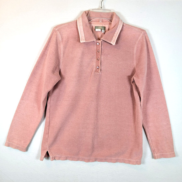 Territory Ahead Womens Terrycloth Snap Shirt Size Medium Pink Outdoor Hiking - Picture 1 of 9
